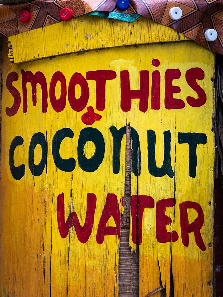 Caribbean-Grenada-Island of Carriacou Vendor sign close-up